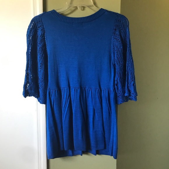 XOXO women’s royal blue knit cardigan sweater M - Picture 6 of 7